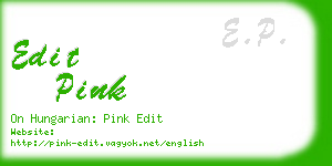 edit pink business card